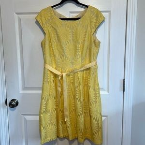Yellow lace dress